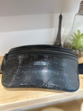 Gucci Imprime Monogram Belt Bag Black